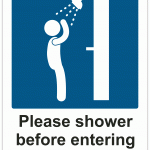 Πινακίδα Pool Shower