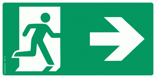 Πινακίδα Fire Exit - Έξοδος Κινδύνου