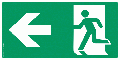 Πινακίδα Fire Exit - Έξοδος Κινδύνου