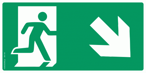 Πινακίδα Fire Exit - Έξοδος Κινδύνου