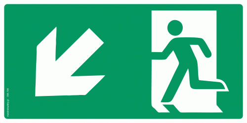 Πινακίδα Fire Exit - Έξοδος Κινδύνου