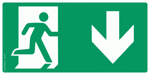Πινακίδα Fire Exit - Έξοδος Κινδύνου