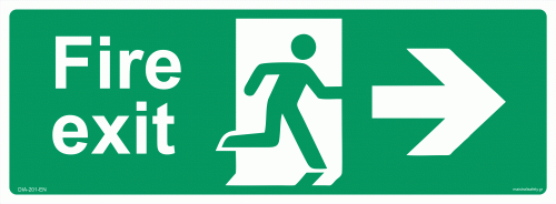 Πινακίδα Fire Exit - Έξοδος Κινδύνου