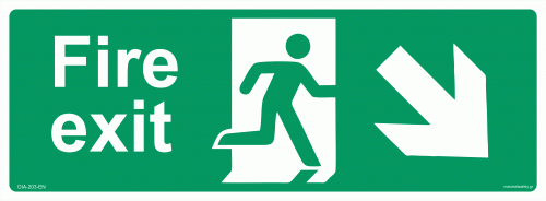 Πινακίδα Fire Exit - Έξοδος Κινδύνου