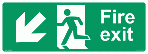Πινακίδα Fire Exit - Έξοδος Κινδύνου