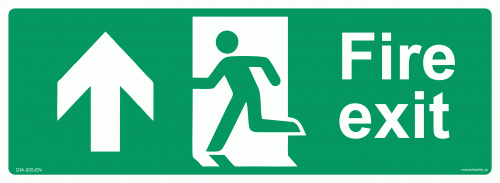Πινακίδα Fire Exit - Έξοδος Κινδύνου